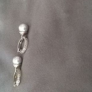 Diamond Pearl Earrings